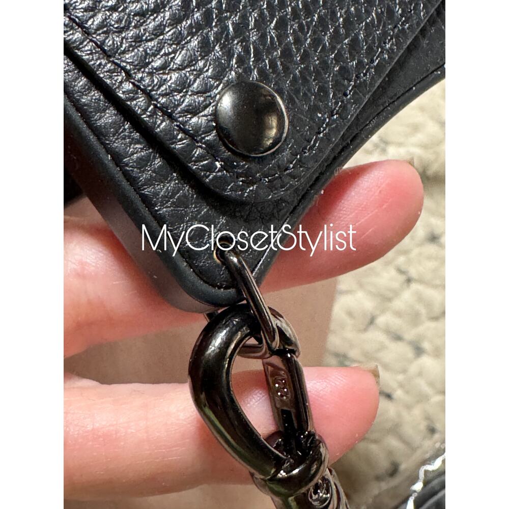 Bandolier 11Pro Black Leather iPhone Crossbody Strap Case NEW SET Gold OR Pewter - Picture 3 of 12